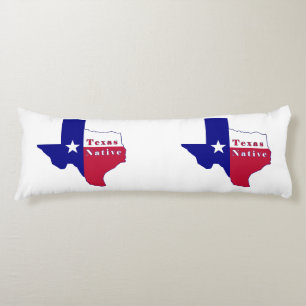 Texas Native Flag Map Body Cushion