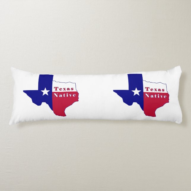 Texas Native Flag Map Body Cushion (Front)