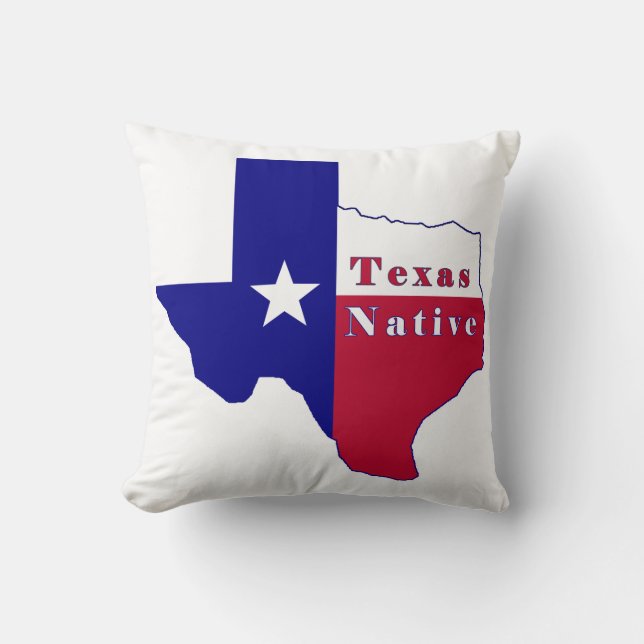 Texas Native Flag Map Cushion (Front)