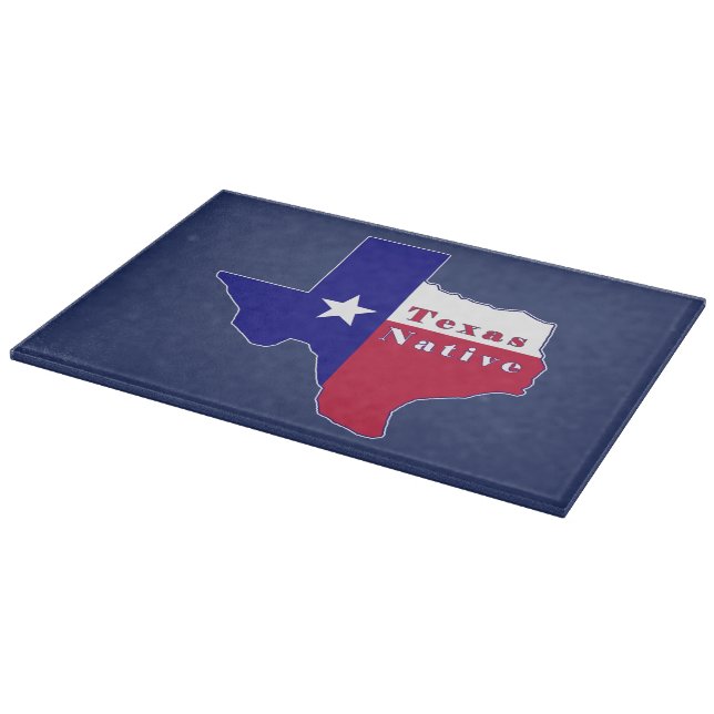 Texas Native Flag Map Cutting Board (Corner)