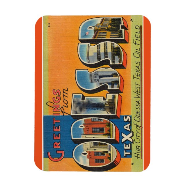 Texas, Odessa Magnet (Vertical)