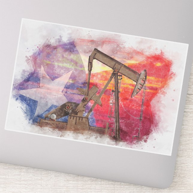 Texas Oil Pumpjack: Lone Star State Heritage Art (Texas Oil Pumpjack: Lone Star State Heritage Art. Sticker )
