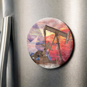 Texas Oil Pumpjack: Lone Star State Heritage Art Magnet