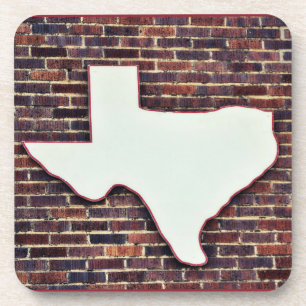 Texas On A Brick Wall Coaster Set