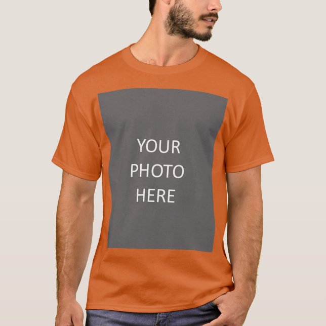 Texas Orange Add Your Image Photo T-Shirt (Front)