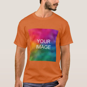 Texas Orange Colour Custom Add Image Logo T-Shirt
