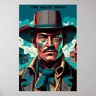 Texas Outlaw John Wesley Hardin Poster