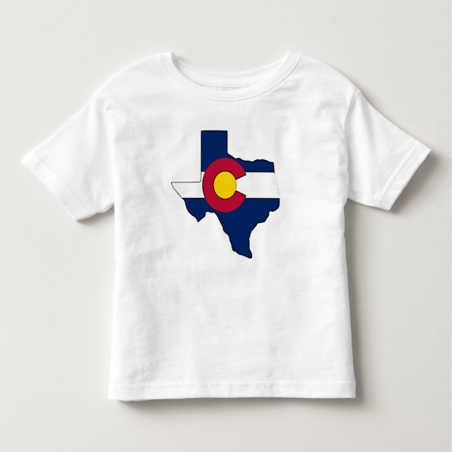 Texas outline Colorado flag toddler tshirt (Front)