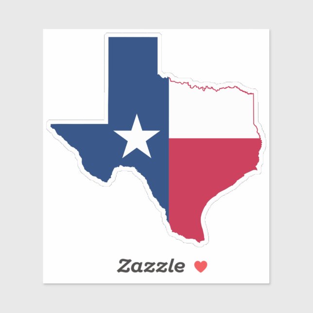 Texas Outline Shape Flag (Sheet)
