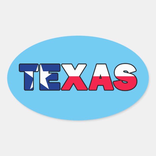 Texas Oval Sticker (Front)