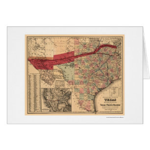 Texas & Pacific Railroad Map 1873
