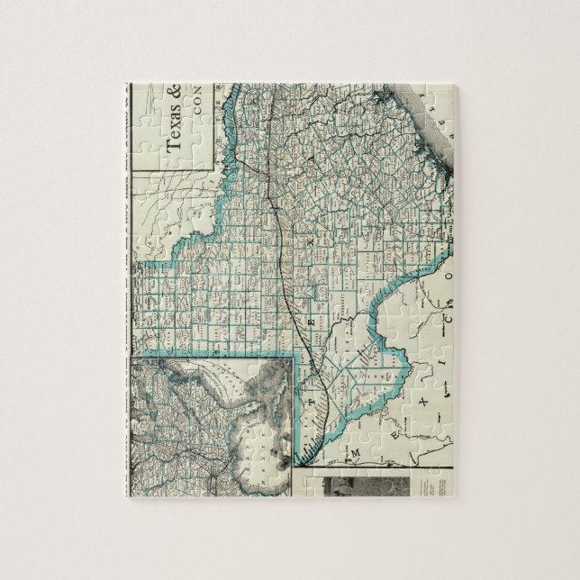 Texas Pacific Railway Jigsaw Puzzle (Vertical)
