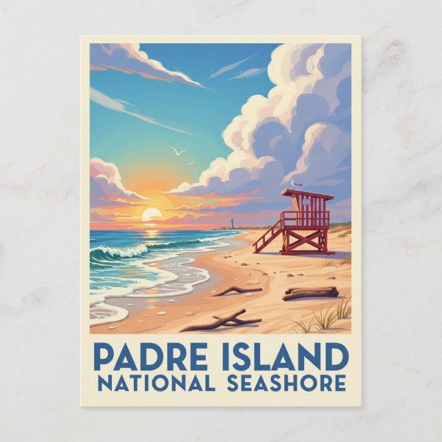 Texas Padre Island National Seashore Postcard (Front)