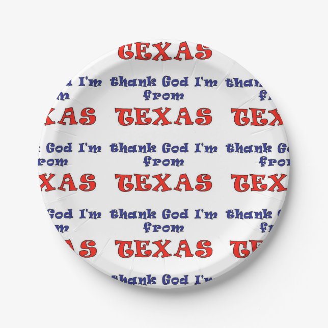 TEXAS PAPER PLATE (Front)