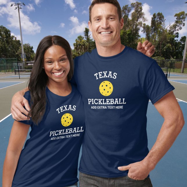 Texas Pickleball Add Club, Partner Name Custom T-Shirt (Creator Uploaded)