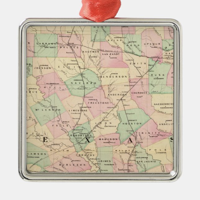 Texas portion metal tree decoration (Front)