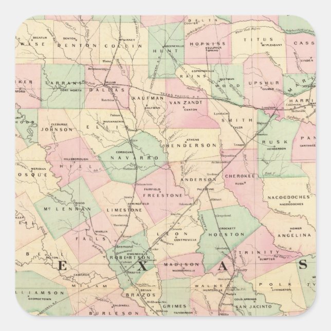Texas portion square sticker (Front)