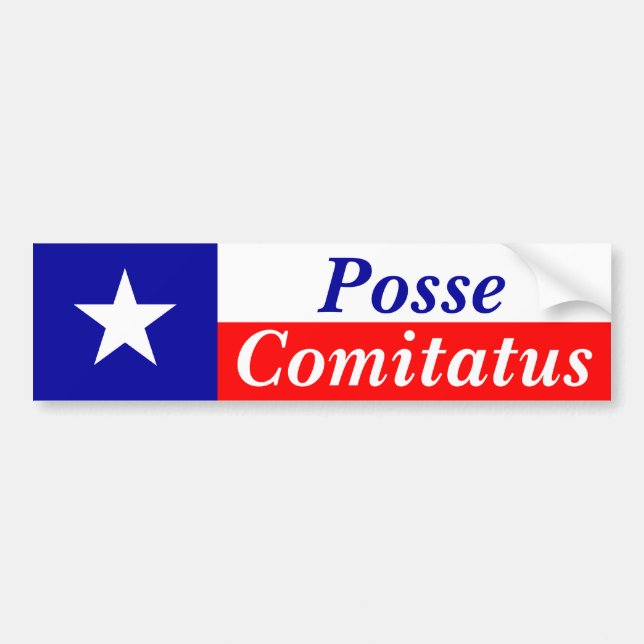 Texas Posse Comitatus Bumper Sticker (Front)