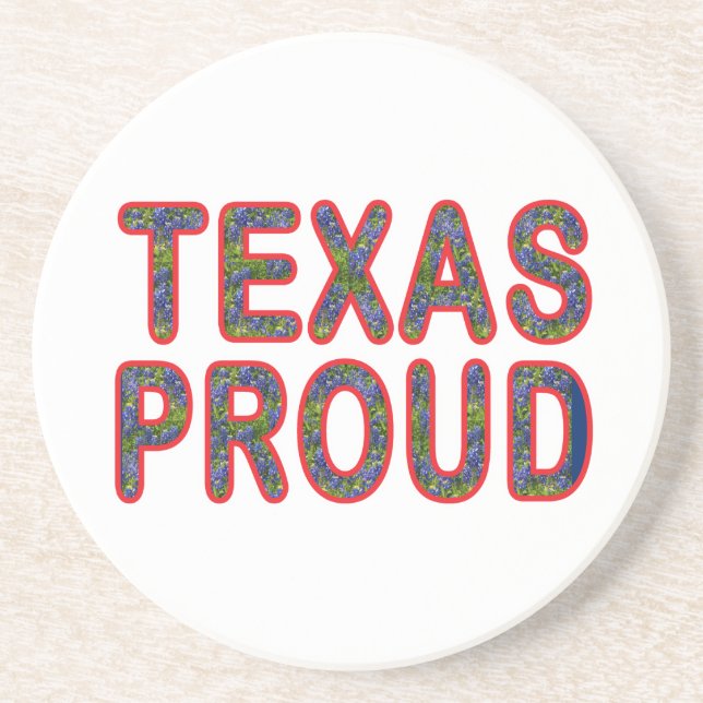 Texas Proud Bluebonnet Coaster (Front)