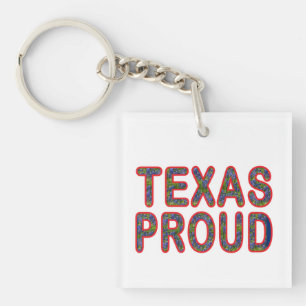 Texas Proud Bluebonnet Key Ring