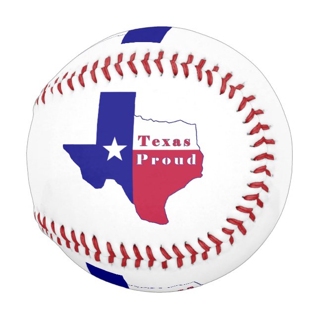Texas Proud Flag Map Baseball (Front Right)