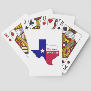 Texas Proud Flag Map Playing Cards