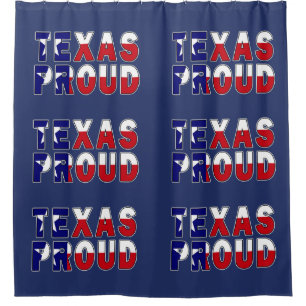 Texas Proud Flag Shower Curtain