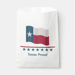 Texas Proud Long Star Flag Personalised Favour Bags
