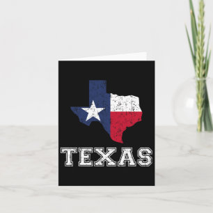 Texas Proud Texan Patriot American Usa Flag Vintag Card