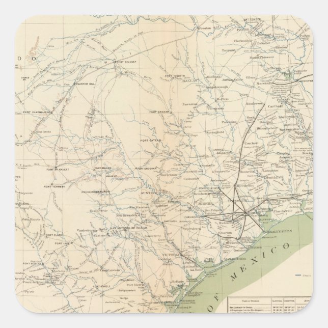 Texas, pt of NM Square Sticker (Front)