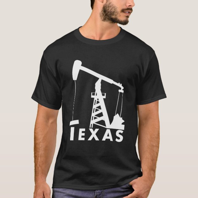 Texas Pumpjack Oil Derrick T T-Shirt (Front)