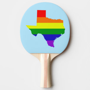 Texas Rainbow Ping Pong Paddle