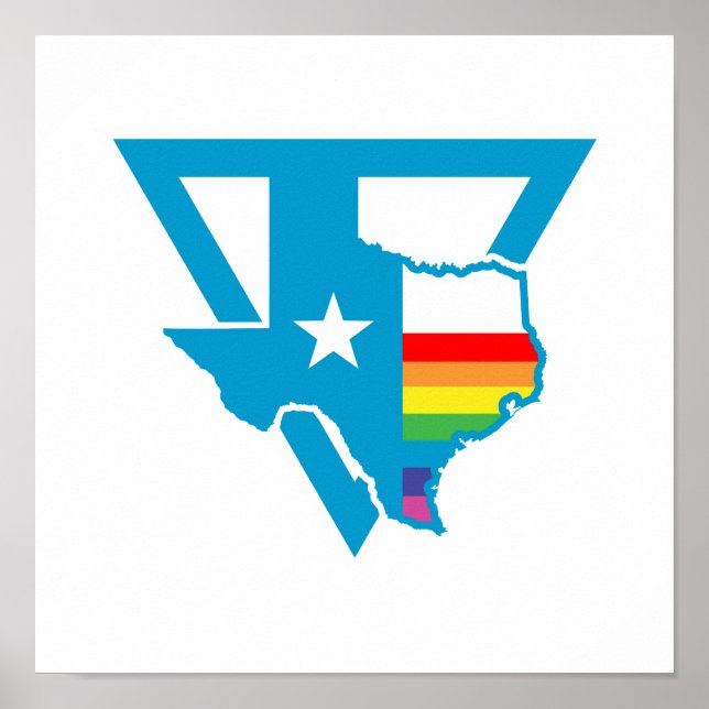 texas rainbow triangle poster (Front)