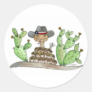 Texas Rattlesnake Classic Round Sticker