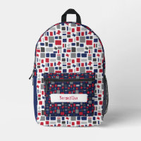 Texas Red & Blue Wonky Squares & Rectangles