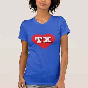 Texas Red Heart - I love TX T-Shirt