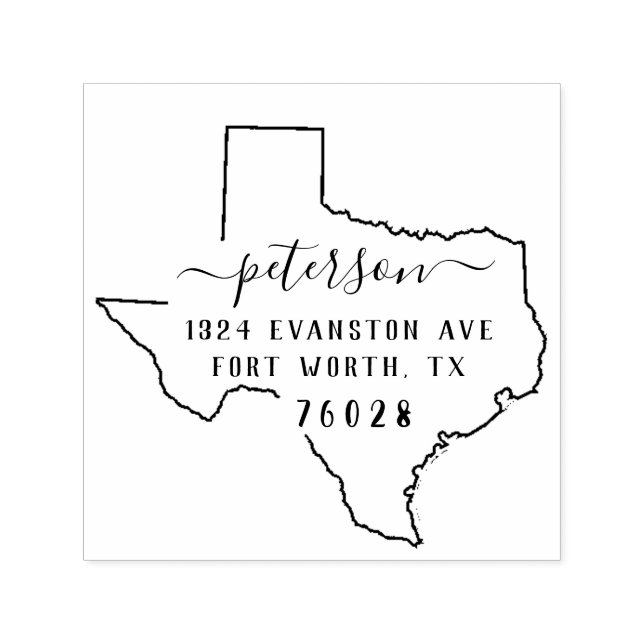 Texas Return Address Stamp Self-Inking (Design)
