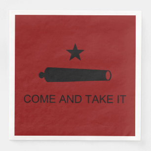 Texas Revolution Flag, Texians Militia 1835 Napkin