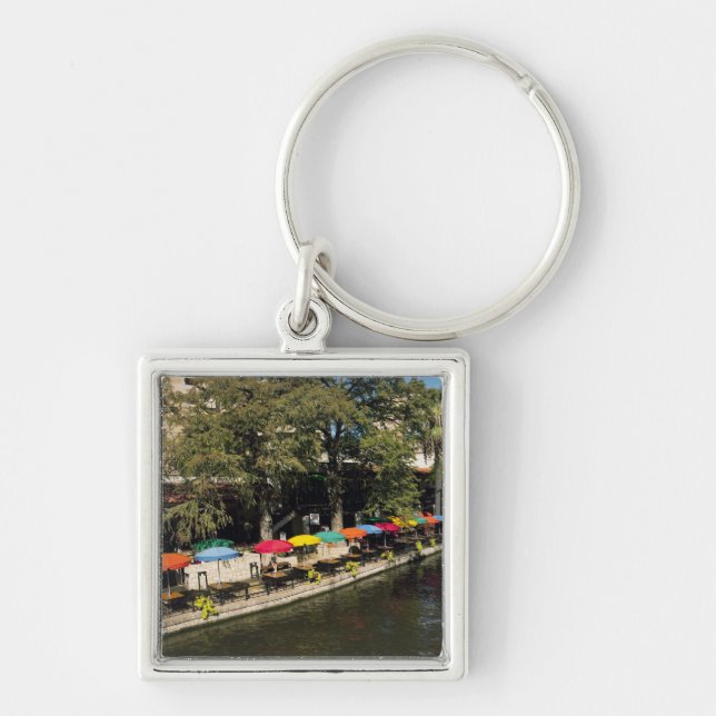 Texas, Riverwalk, dining on river's edge Key Ring (Front)