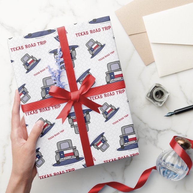 Texas Road Trip State Flag Truck Wrapping Paper (Creator Uploaded)