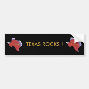 texas rocks bumper sticker
