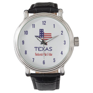 Texas Rocks Red White & Blue Watch