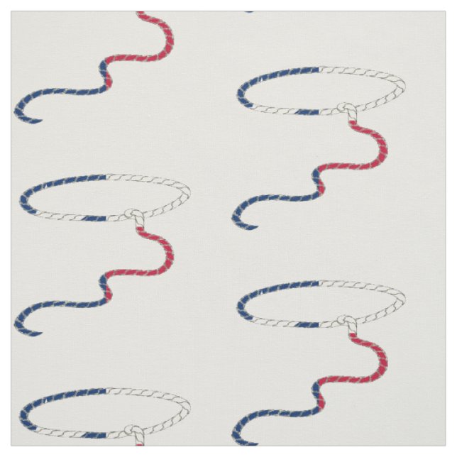 Texas Rope Lasso For Texas Flag Designs Fabric (Swatch)