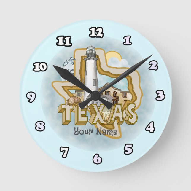 Texas  round clock (Front)