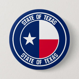 Texas Round Emblem 7.5 Cm Round Badge