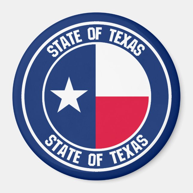Texas Round Emblem Magnet (Front)