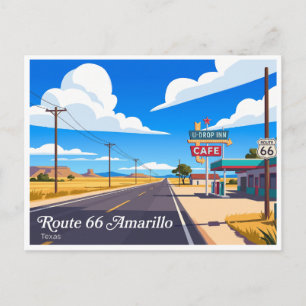TEXAS Route 66 District Amarillo Postcard