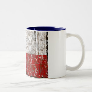 Texas Rusted Lone Star State Flag Two-Tone Coffee Mug