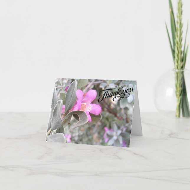 Texas Sage Flower - Blank Thank you Card (Front)