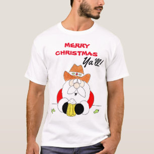 Texas Santa Merry Christmas Ya'll Mens T-Shirt
